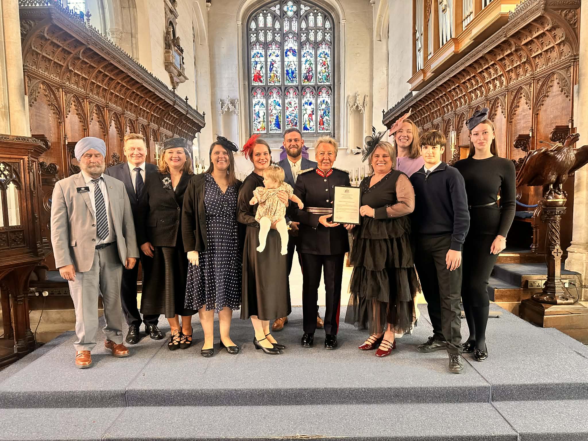 Royal “British Empire Medal” and Certificate to graduate of ECA Mrs. Iveta Sūna